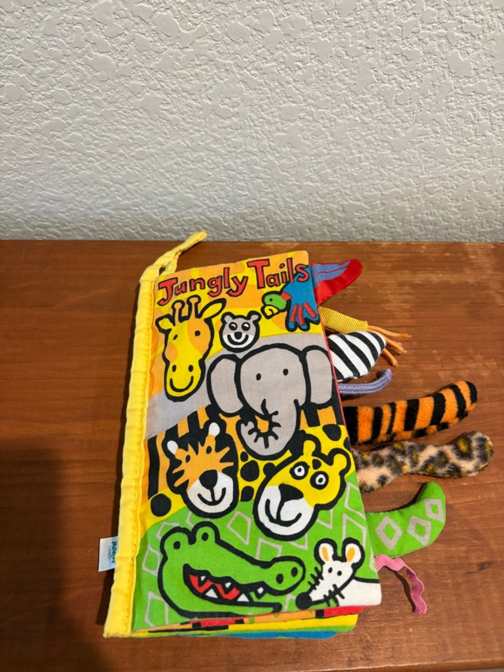 Jellycat Jungly Tails Soft Activity Book - Yellow, Green, Orange, Black